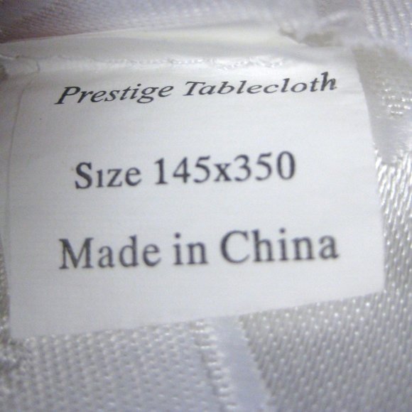 Prestige Tablecloth Polyester 145 x 350 cm Linen Diamond Pattern China - Picture 2 of 5